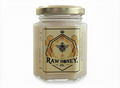 Creamed British raw honey jar from Raw Honey Co